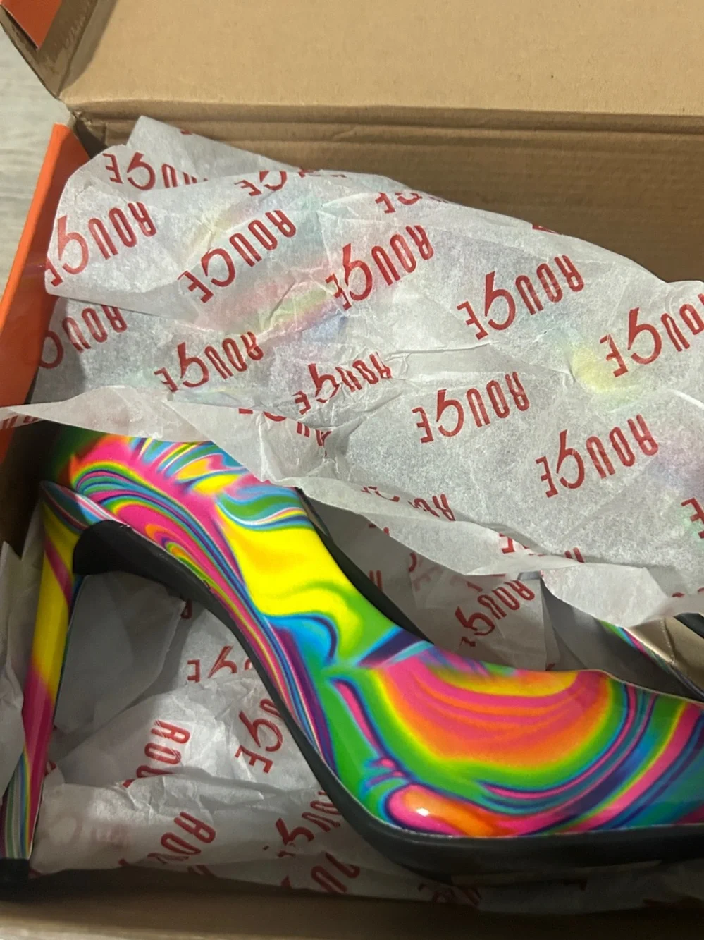 Rouge! Multicolor Swirl Pointed-Toe Stiletto Pumps